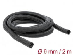 Delock fonott kábelharisnya önzáródó 2m x 9mm fekete (18852) (18852)