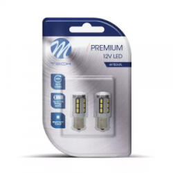 m-tech BA15S 18xSMD5730 SMD Can-Bus fehér színű izzó (pár) (72LB355W) (72LB355W)