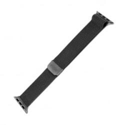 FIXED Apple Watch 42/44mm szíj rozsdamentes hálóval fekete (FIXMEST-434-BK)