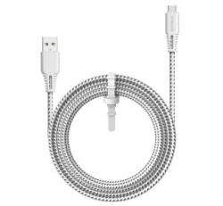 JOYROOM adatkábel és töltő (USB - Type-C, gyorstöltés támogatás, cipőfűző minta, 200cm) FEHÉR (T-507_W)