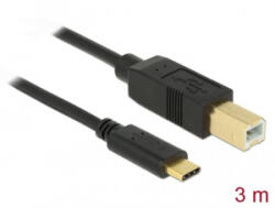 Delock USB 2.0 B-C kábel 3m fekete (83666) (83666)