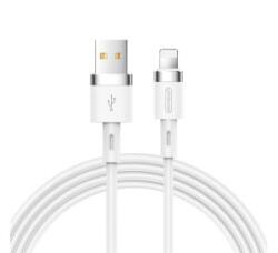 JOYROOM adatkábel és töltő (USB - lightning 8pin, 2.4A, gyorstöltés támogatás, 120cm, törésgátló) FEHÉR (S-1224N2 WHITE)