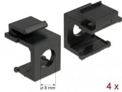 Delock Keystone borító 8 mm-es lyukkal 4 db fekete (86403) (86403)