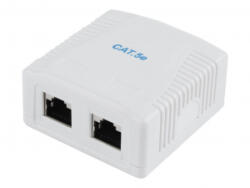 Gembird NCAC-2F5E-01 2 portos falonkívüli CAT5E FTP aljzat