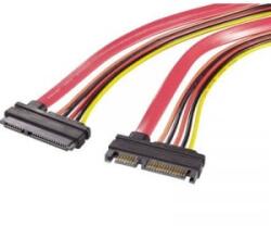 Renkforce SATA hosszabbítókábel, 1x SATA kombi duó, 7+15 pól. - 1x SATA kombi alj 7+15 pól. ] 0.5 m, renkforce - aqua