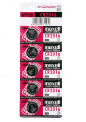Maxell 3V Lítium gombelem /CR2016/ 5db (CR2016 5db)