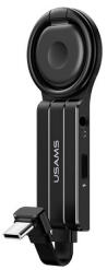 USAMS SJ359TC01 USB-C + Jack adapter telefongyűrűvel (1343867) (SJ359TC01)