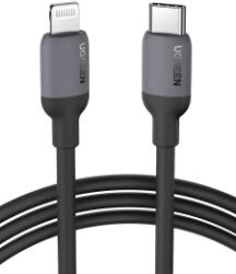 UGREEN US387 USB-C- Lightning kábel, 1m, fekete (20304)