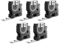 DYMO Set 5 etichete din vinil DYMO Rhino ID1 19 mm negru pe alb pentru tablouri electrice si automatizari 18445 (18445P5)