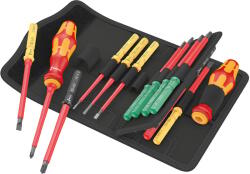 Wera Set VDE WERA Kraftform Kompakt Universal cu husa transport 17 piese pentru electricieni, tablouri electrice si automatizari industriale 05006611001 (WR05006611001) Surubelnita
