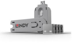 Lindy USB biztonsági dugó, és kulcs fehér (4db dugó + kulcs) (40454)