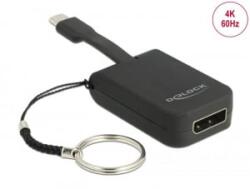 Delock USB Type-C adapter DisplayPort-hoz (DP Alt Mode) 4K 60 Hz - kulcstartón (63940) - aqua