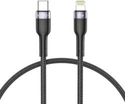Tech-Protect UltraBoost 2 Lightning / USB-C PD kábel 30W 3A 0, 25m - fekete