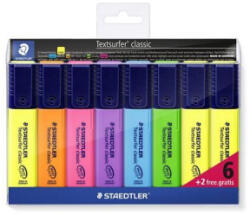 STAEDTLER 'Textsurfer Classic 364' szövegkiemelő készlet 1-5 mm 6+2 szín (364 A WP8) (364 A WP8)