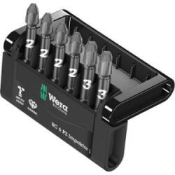 Wera Mini-Check Impaktor 3 kereszthornyú PZ 6 részes Wera 05057692001 bitkészlet PZ 2/PZ 3 hossz: 50 mm - aqua