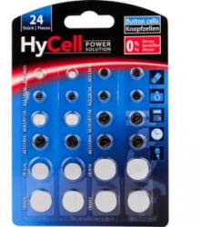 HyCell Gombelem készlet 2x AG 1, AG 3, AG 4, AG 5, AG 8, AG 10, AG 12, AG 13 és 2x CR 1620, CR 2016, CR 2025, CR 2032
