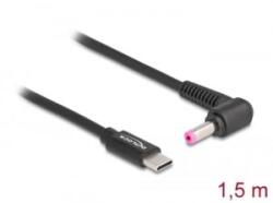Delock Laptop töltőkábel USB Type-C apa - HP 4, 8 x 1, 7 mm apa (87973) (87973)