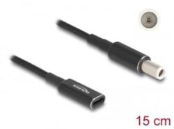 Delock Laptop töltőkábel adapterkábel USB-C anya - Dell 7, 4 x 5, 0 mm apa 15 cm (60037)