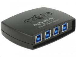 Delock USB 3.0 4 portos Switch fekete (87724)