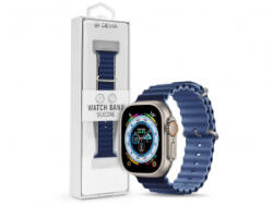 DEVIA Deluxe Series Sport6 Silicone Two-tone Apple Watch 42/44/45/49mm szilikon sport szíj kék (ST381683) (ST381683)