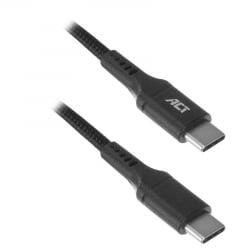 ACT USB-C - USB-C adat- és töltőkábel 1m fekete (AC3096)