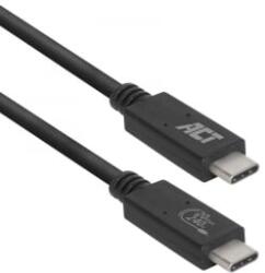 ACT USB-C - USB-C USB4 20Gbps, Thunderbolt3 kábel 1m fekete (AC7431)