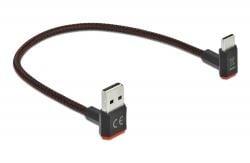 Delock USB 2.0 A - USB Type-C kábel derékszögben hajlított csatlakozókkal 20cm (85274)