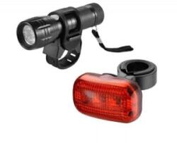 NovaBIK3 kerékpáros első-hátsó LED-es lámpa és elemlámpa fekete (AN68425) (AN68425)