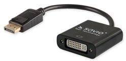SAVIO CL-91 Displayport (apa) - DVI (anya) adapter fekete (CL-91)