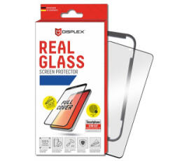Displex képernyővédő üveg (3D full cover, íves, tok barát, karcálló, 10H) FEKETE [Apple iPhone 12 Pro Max] (01308)