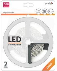 Avide LED szalag 12V 4.8W SMD2835 4000K IP20 2m (ABLSBL12V2835-60NW) (ABLSBL12V2835-60NW)