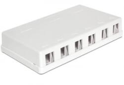 Delock Keystone falra szerelhető doboz 6 portos (86227) (86227)