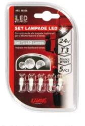 LAMPA 24V T3, 1 LED dióda, fehér színű, 5db (0198336) (LA0198336)