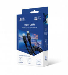 3mk Protection Hyper USB-C 4k60Hz 100W kábel 1m fekete (3MK464550)