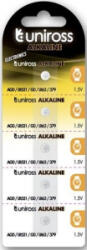 Uniross SP5 LR521 AG0 LR63 1, 5V alkáli gombelem 5db/bliszter (U5LR521) (U5LR521) - aqua