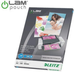 Leitz Meleglamináló fólia, 100 mikron, A3, fényes, UDT technológiával (E74870000) (E74870000) - aqua