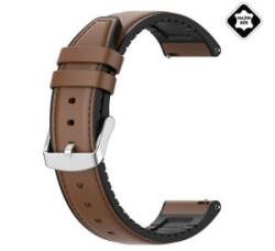 gigapack Pótszíj (univerzális, 22 mm, valódi bőr) SÖTÉTBARNA [Honor Watch GS 3]