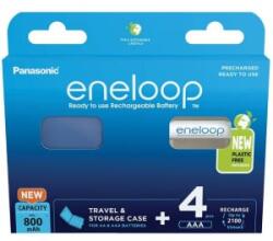 Panasonic Eneloop 1.2V AAA Ni-Mh 800mAh akku (4db) + tok (BK-4MCDEC4BE)