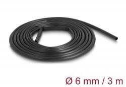 Delock PVC szigetelő borító cső 3mx6mm fekete (18992) (18992)