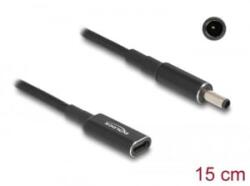 Delock Laptop töltőkábel adapterkábel USB Type-C anya - Dell 4, 5 x 3, 0 mm apa 15 cm (60036)