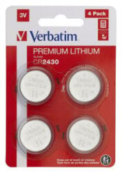 Verbatim lítium gombelem CR2430 (4db/csomag) (49534) (49534)