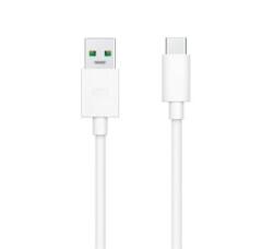 OPPO adatkábel és töltő (USB - Type-C, gyorstöltés támogatás, 100cm) FEHÉR (DL129 / D301)