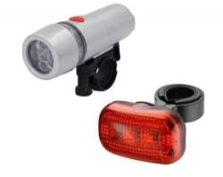 NovaBIK3 kerékpáros első- hátsó LED-es lámpa ezüst (AN68427) (AN68427)