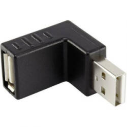 Renkforce USB könyök adapter [dugó A - USB 2.0 aljzat A] 90°-ban felfelé hajlított Renkforce 29212C30 - aqua