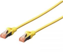 ASSMANN RJ45 Hálózat Csatlakozókábel CAT 6 S/FTP 1.00 m Sárga Halogénmentes, sodort érpár, Védővel, Lángálló Digitus
