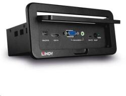 Lindy asztalba süllyeszthető, HDMI kimenetre (HDMI, VGA, USB-C, Mini DisplayPort) konverter (38269)