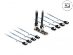 Delock M. 2 2280 B+M-key -> 8x SATA adapterkártya (64211) (64211) - aqua