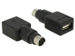 Delock Adapter PS/2 apa > USB A-típusú anya (65898) (65898)