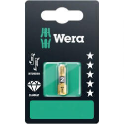 Wera 855/1 BDC PZ kereszthornyú PZ 1 bit 05073336001 Pozidriv Hossz: 25 mm - aqua