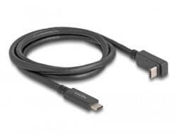 Delock USB 10 Gbps kábel USB Type-C apa USB Type-C apa, ívelt felfelé / lefelé, 1 m 4K PD 60 W E-Marker (80034) - aqua